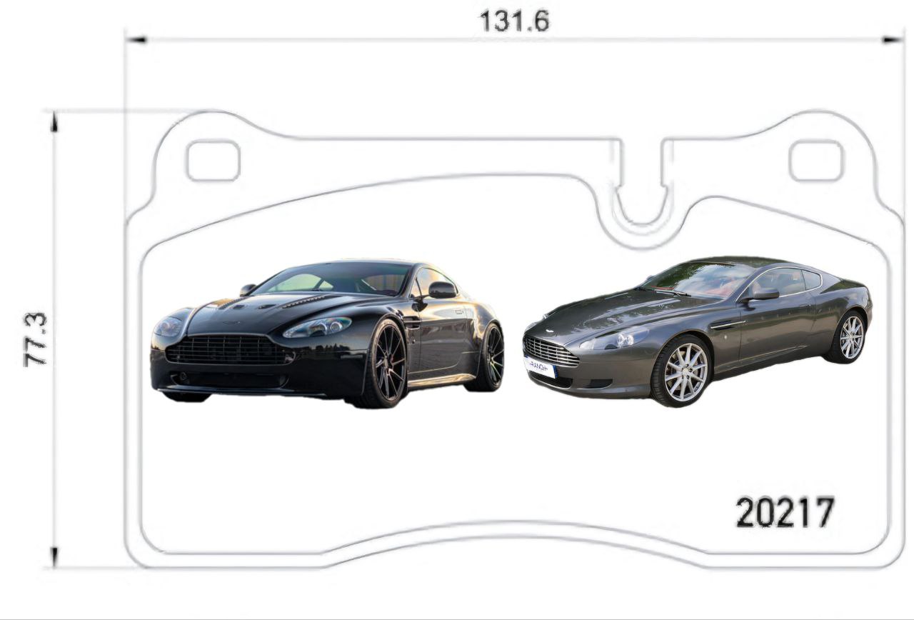 فحمات اماميه استون مارتن DB9-V8 VANTAGE