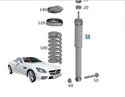 طقم مساعدات كهرب خلفيه مرسيدس SLK